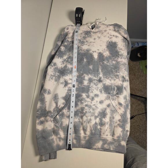 Artist Union Clothing Co Adult Medium tie-dye Hoodie Sweatshirt Grey White Cozy - Picture 6 of 8